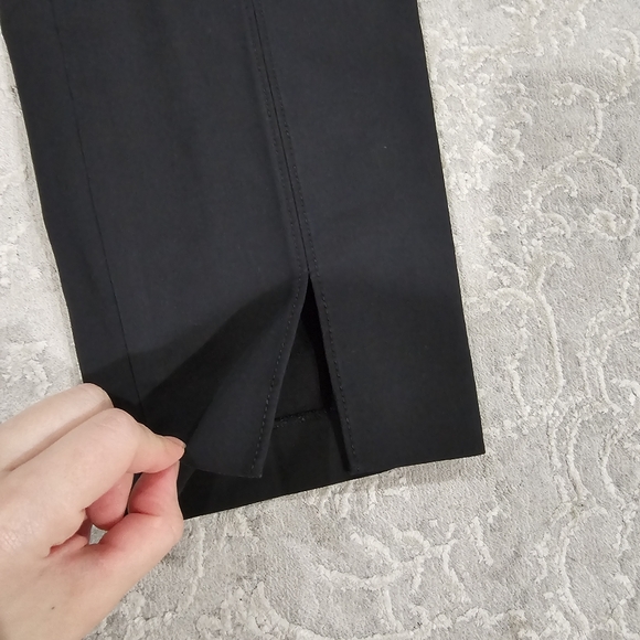 Lafayette 148 Black‎ Tapered Split Hem Ankle pants Trousers size 10 - Picture 6 of 8